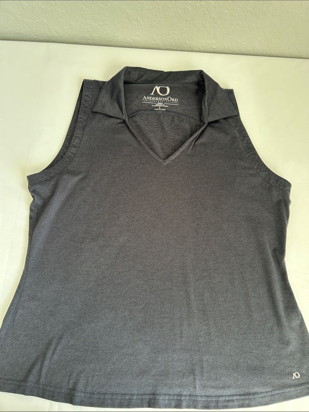 Anderson Ord Golf Polo Sleeveless Womens Large Black  Athletic Top